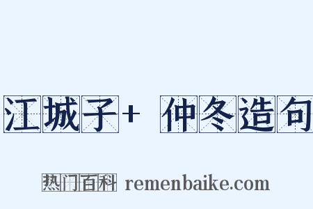江城子+仲冬造句是什么意思的图片